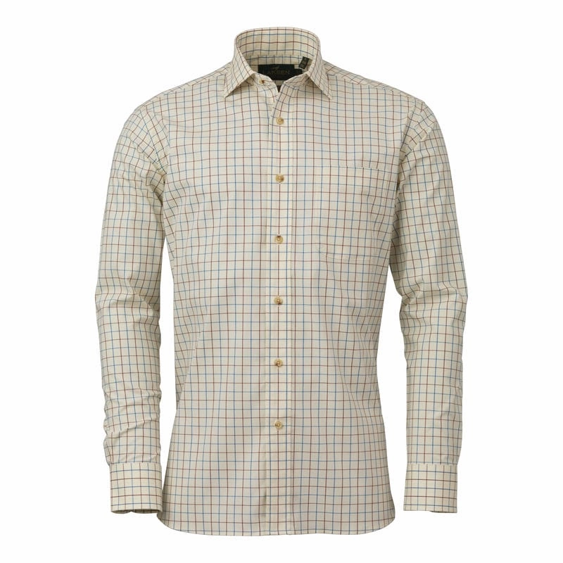 Laksen Mort Mens Shooting Shirt - Old Red/Deep Ocean New Arrival Discount MustShop Sale