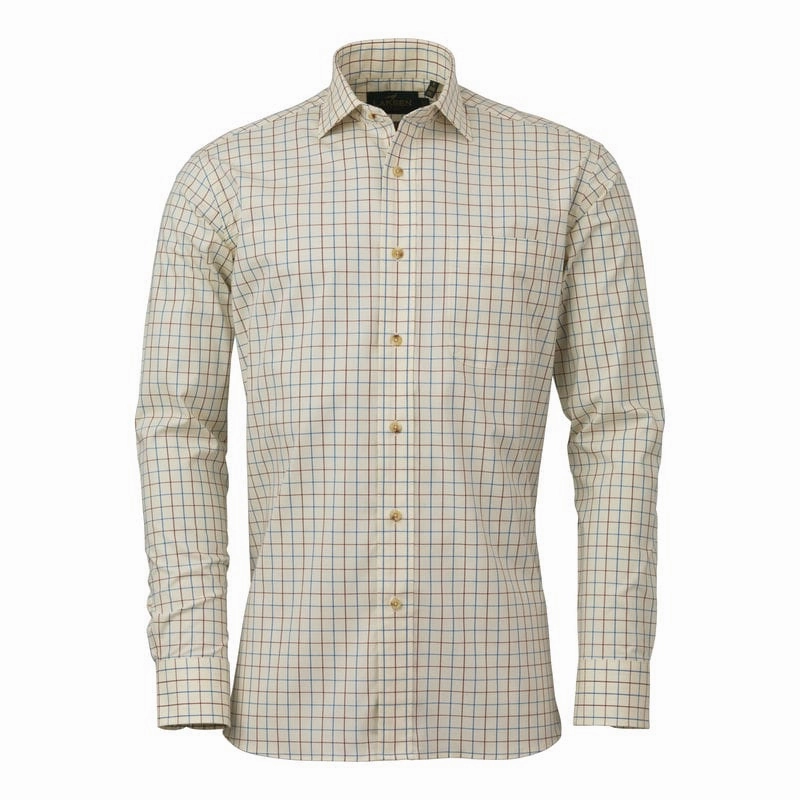 Laksen Mort Mens Shooting Shirt - Old Red/Deep Ocean Limited Edition Offer