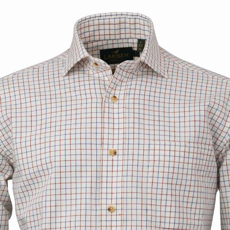Shop Hot Deals Trending Hot Deal Laksen Pete Mens Shirt - Old Red/Cornflower