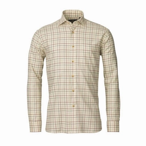 Laksen Robbie Mens Cotton Shirt - Sand/Forest/Grape Trending Now Discount