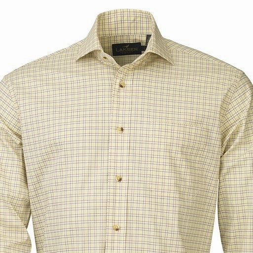 Special Savings Today Laksen Roderick Mens Tattersall Shirt - Red/Gorse/Navy