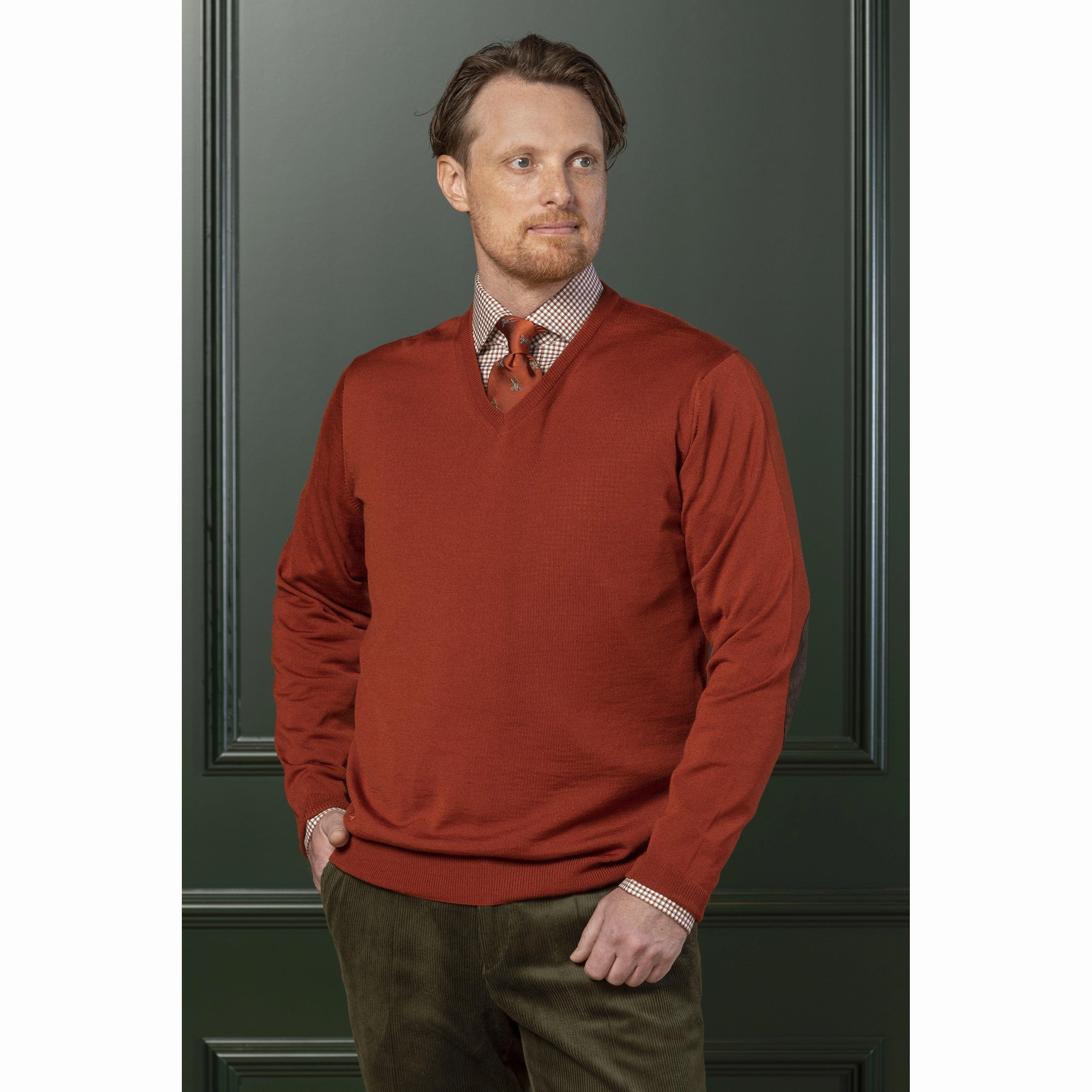 Laksen Sussex V-Neck Mens Merino Jumper - Tile Clearance Steal Today Trending Savings Now