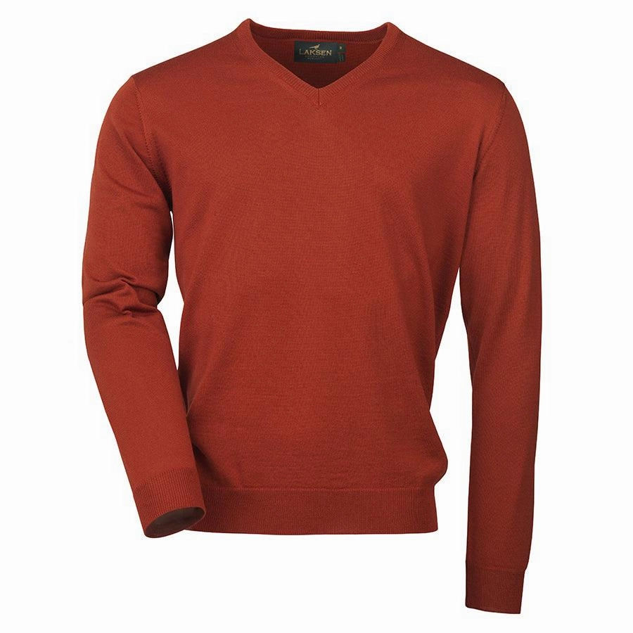Exclusive Savings Event Todays Mega Savings Laksen Sussex V-Neck Mens Merino Jumper - Tile