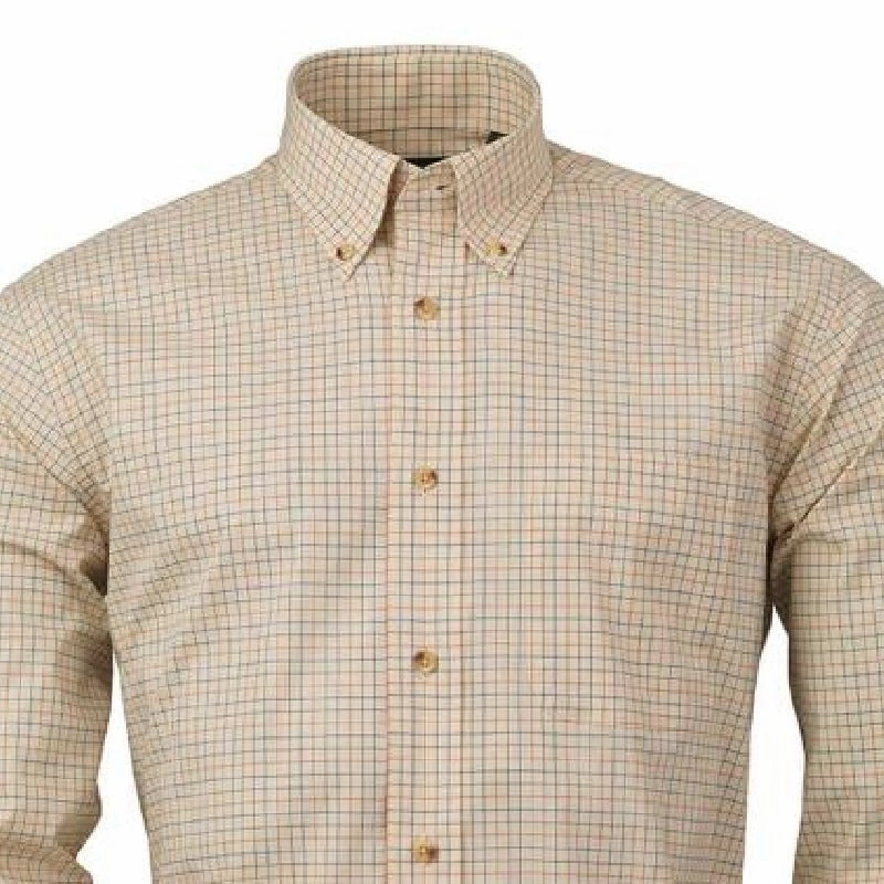 Laksen Tate Sporting Stretch Mens Shooting Shirt - Brownie/Burnt Orange/Cornflower Save Today Event Special Occasion Discount