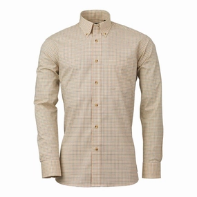 Laksen Tate Sporting Stretch Mens Shooting Shirt - Brownie/Burnt Orange/Cornflower Instant Savings Deal Big Clearance Event