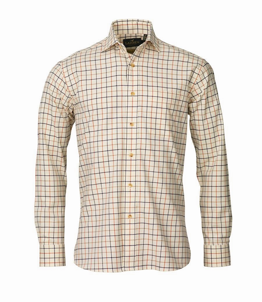 Perfect Gift Sale Save Today Only Laksen Tommy Mens Tattersall Shirt - Orange/Sand/Navy