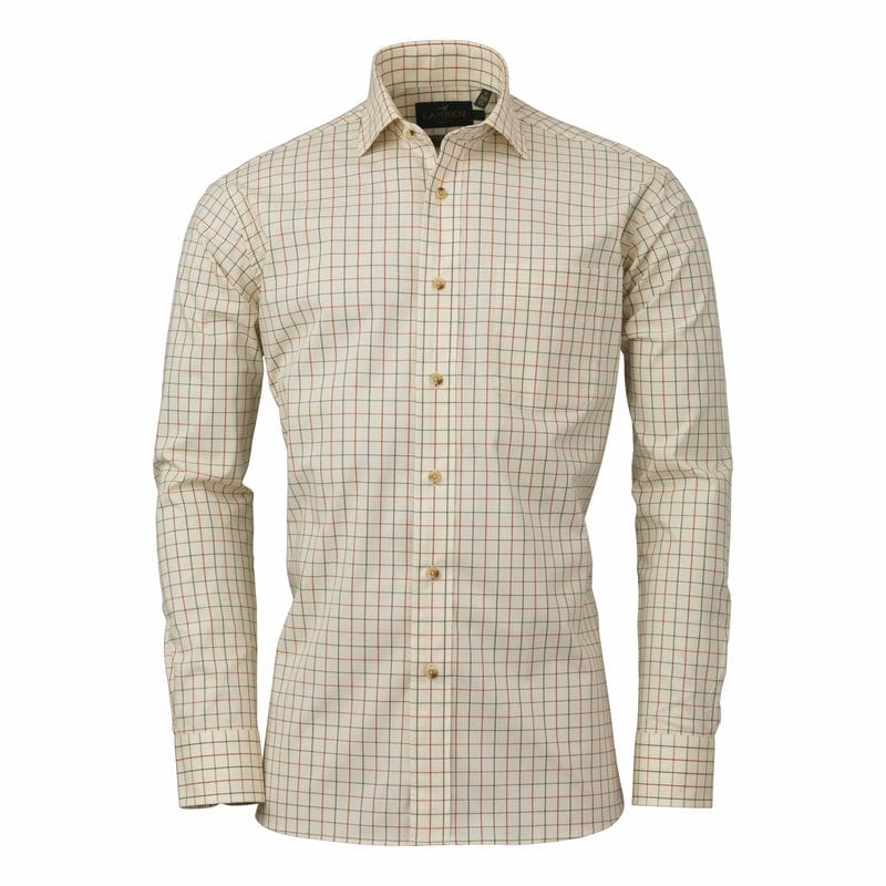 Surprise Discount Today Laksen Zac Mens Shooting Shirt - Burnt Orange/Forest Green