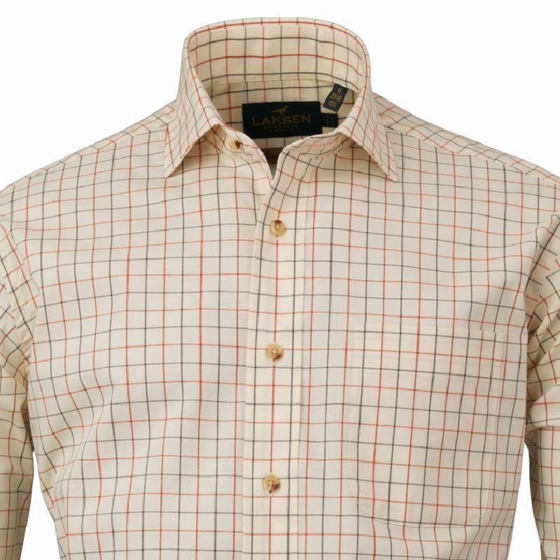 Perfect Gift Offer Laksen Zac Mens Shooting Shirt - Burnt Orange/Forest Green