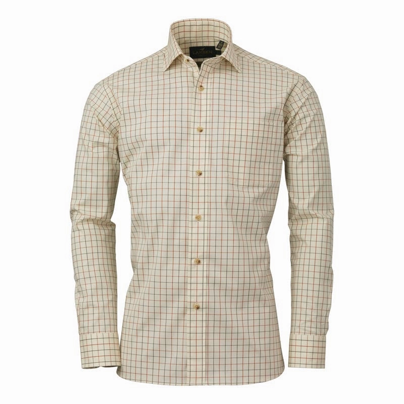Save More Now MustHave Gift Ideas Laksen Zac Mens Shooting Shirt - Burnt Orange/Forest Green