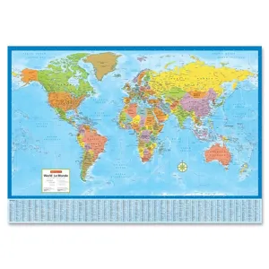 Laminated Wall World Map Flash Pick Today