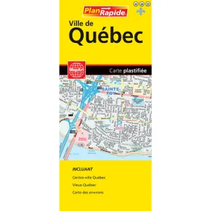 Lamine Map Of Quebec City Perfect Gift Sale
