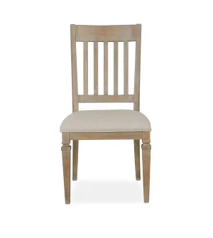 Lancaster - Dining Side Chair With Upholstered Seat (Set of 2) - Dovetail Grey