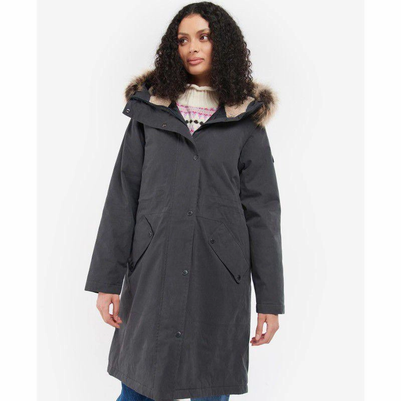 Instant Savings Inside Barbour Belgrave Ladies Waterproof Jacket - Dark Navy
