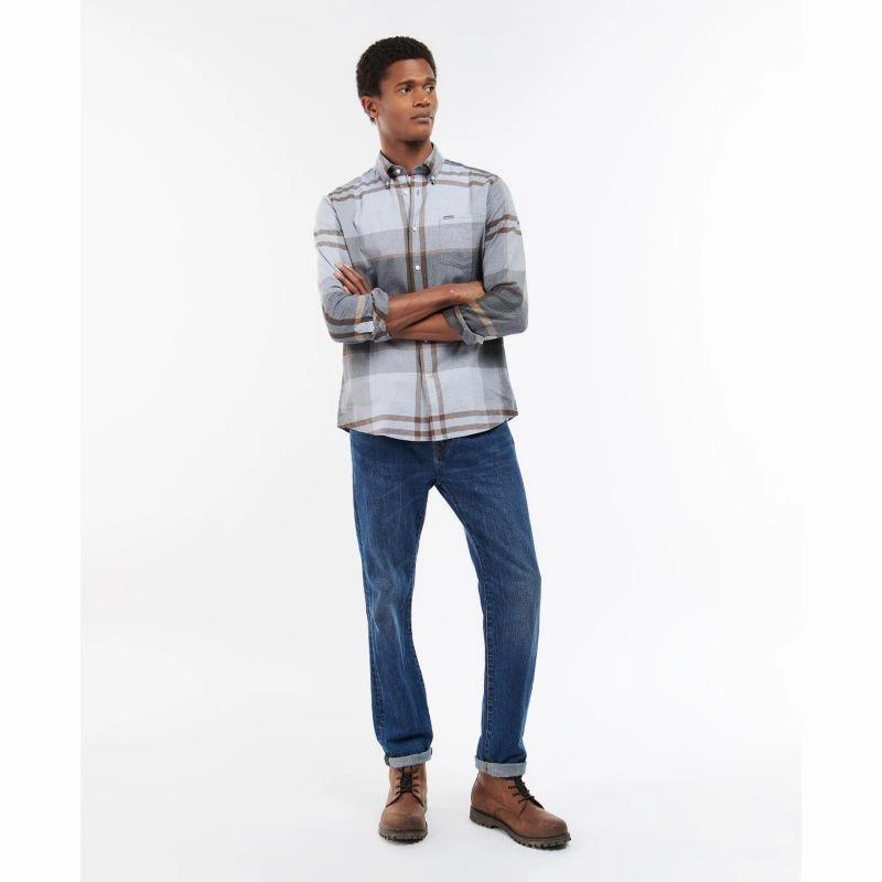 Today Only Discount Alert Barbour Dunoon Mens Tailored Shirt - Greystone