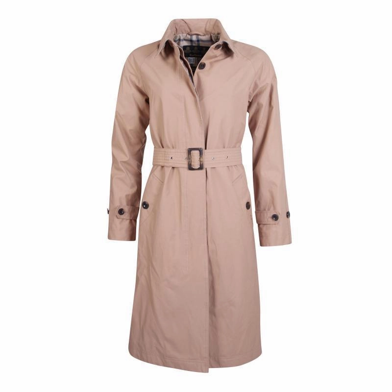 Barbour Findhorn Ladies Waterproof Trench Rain Jacket - Oatmeal Special Occasion Discount