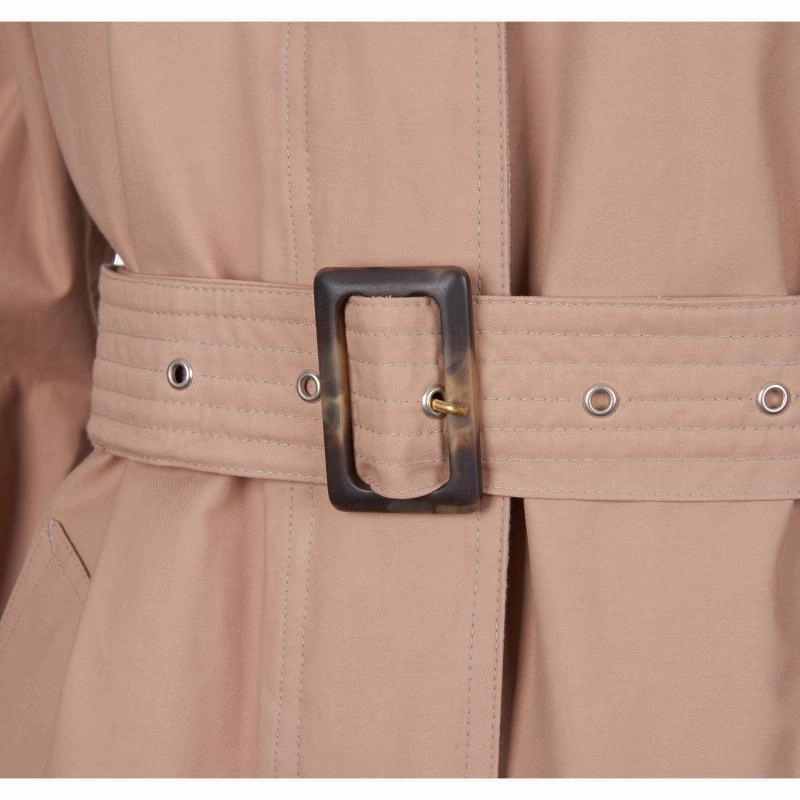 Today Only Discount Alert Barbour Findhorn Ladies Waterproof Trench Rain Jacket - Oatmeal