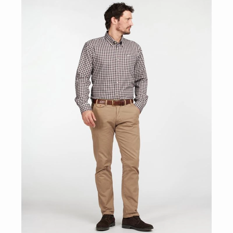 Today Only Hot Sale Barbour Thornley Thermo Weave Mens Regular Fit Shirt - Red