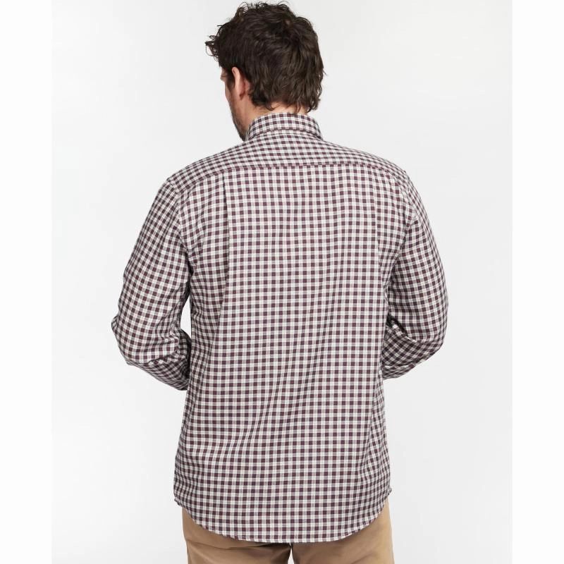 Mega Savings Now Barbour Thornley Thermo Weave Mens Regular Fit Shirt - Red