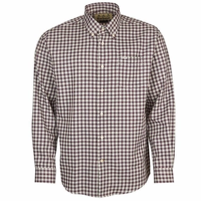 Perfect Gift Offer Trending Hot Deal Barbour Thornley Thermo Weave Mens Regular Fit Shirt - Red