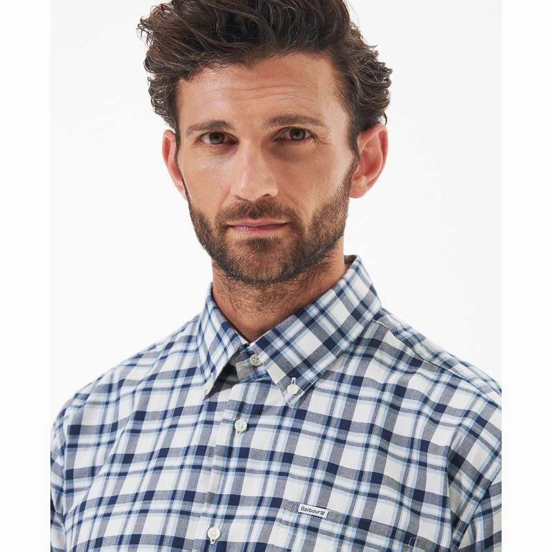Barbour Turville Mens Regular Fit Shirt - Blue Dont Miss These Savings Hot Sale Today