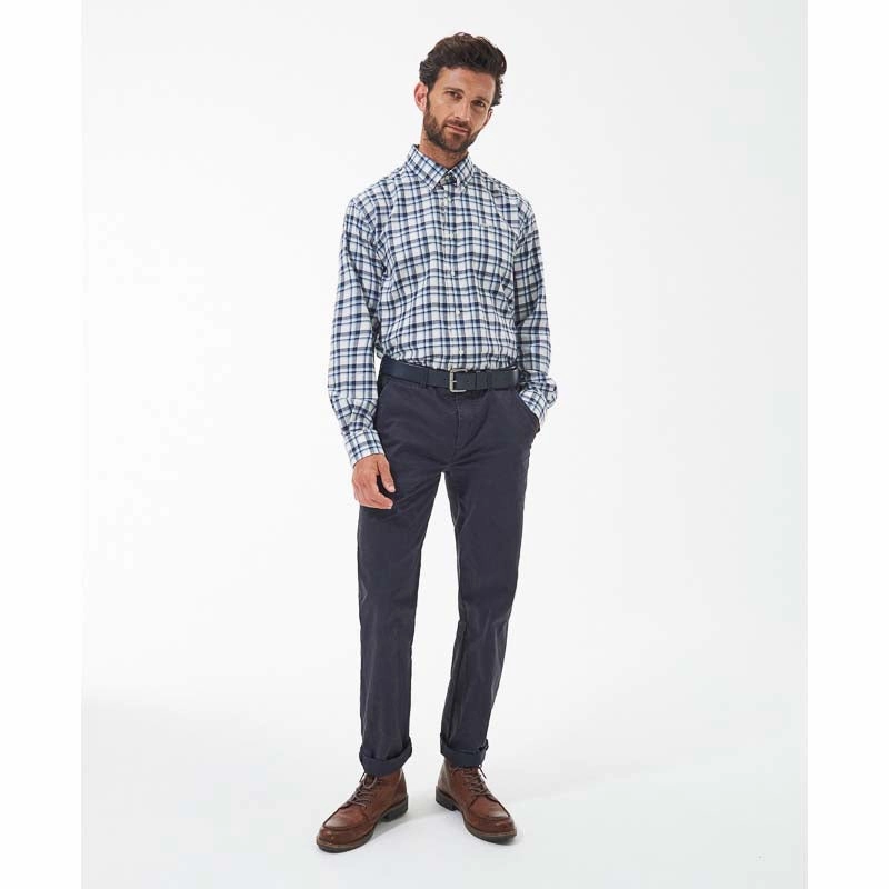 Exclusive Deal Inside Price Drop Frenzy Barbour Turville Mens Regular Fit Shirt - Blue