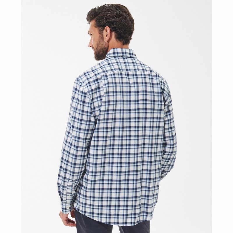 Shop Grab Now Barbour Turville Mens Regular Fit Shirt - Blue