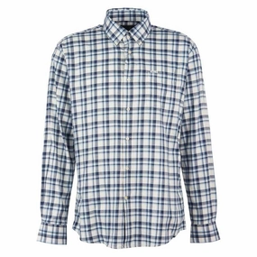 Barbour Turville Mens Regular Fit Shirt - Blue Shop Hot Deals Best Deal Alert