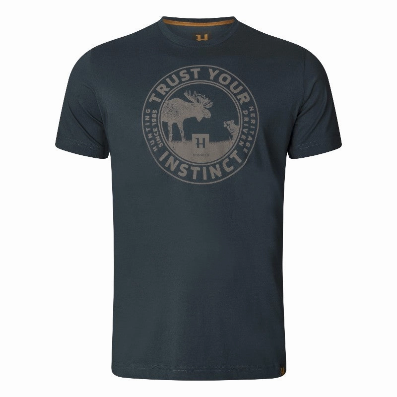 Harkila Moose Mens T-Shirt - Dark Navy Special Offer Inside Trending Today Steal