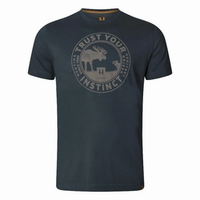 Harkila Moose Mens T-Shirt - Dark Navy Special Offer Inside Trending Today Steal