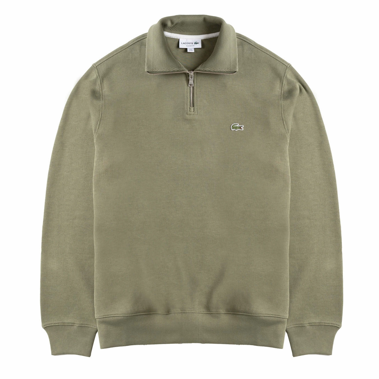 Trending Now Discount Lacoste Half Zip Sweatshirt Khaki Green