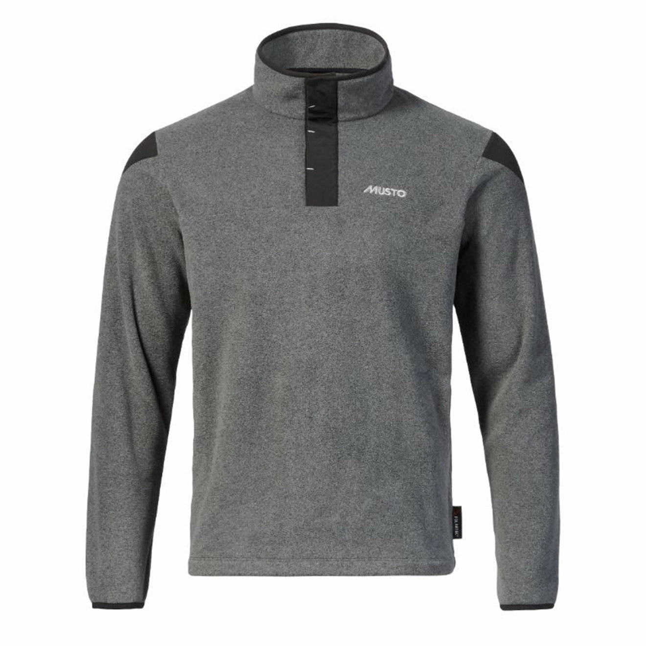 Musto Snap Pullover Fleece Dark Grey Marl Shop Grab Offer