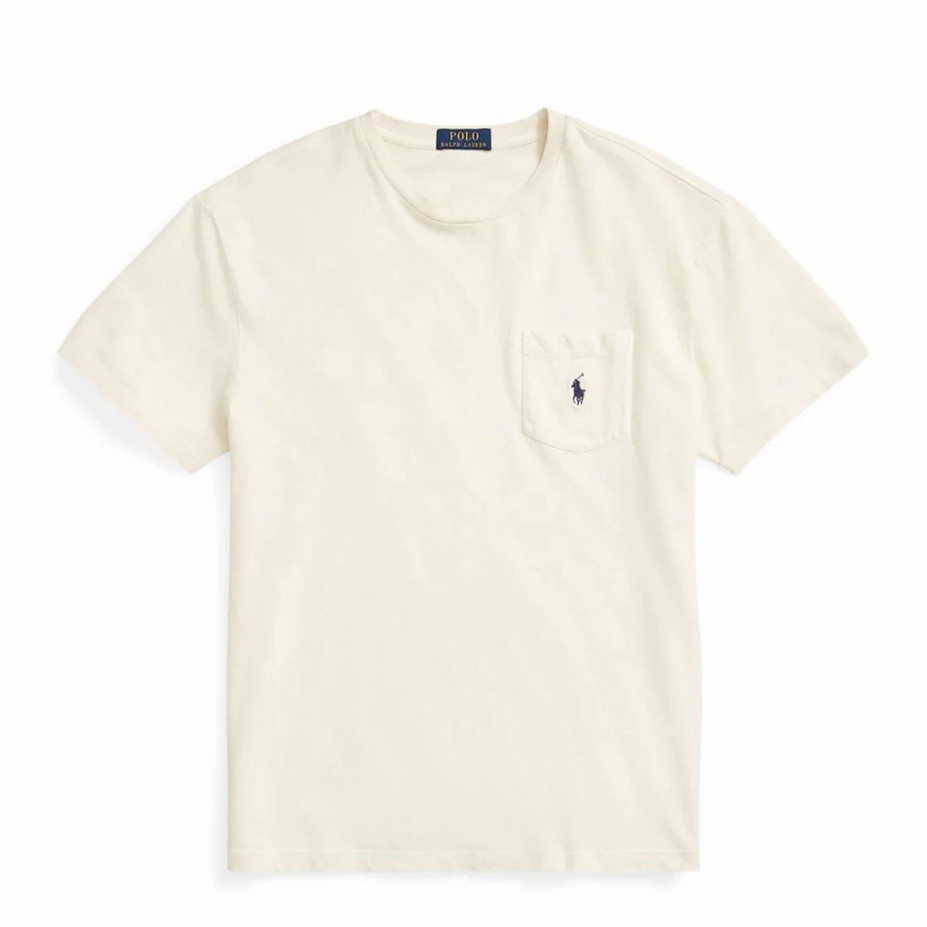 Special Surprise Sale Polo Ralph Lauren Classic Fit Cotton-Linen Pocket T-Shirt Parchment Cream