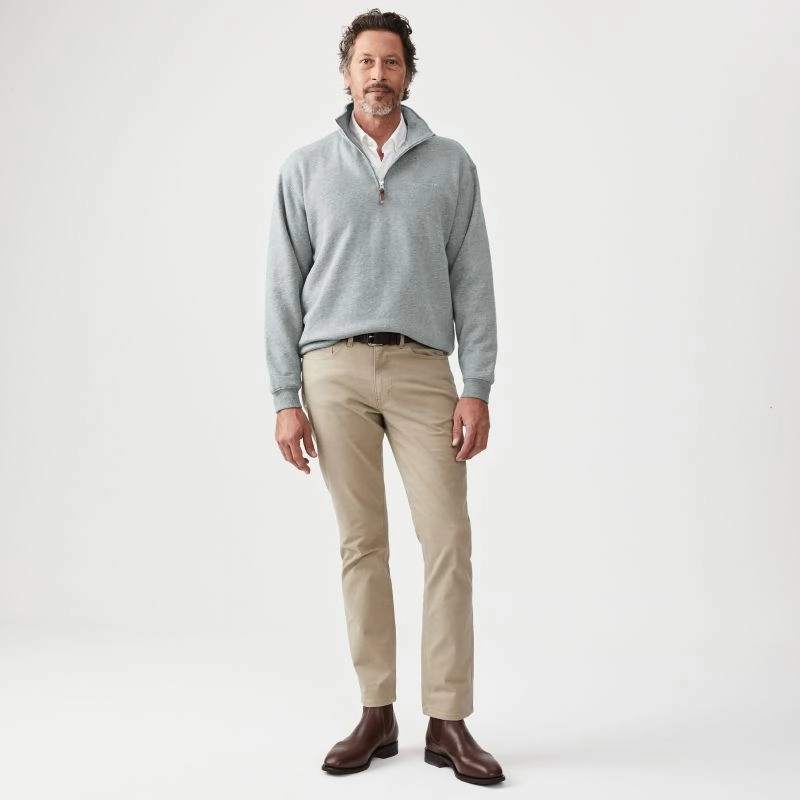 R.M.Williams Mulyungarie 1/4 Zip Mens Sweater - Grey Marle Best Deal Today Special Deals Online