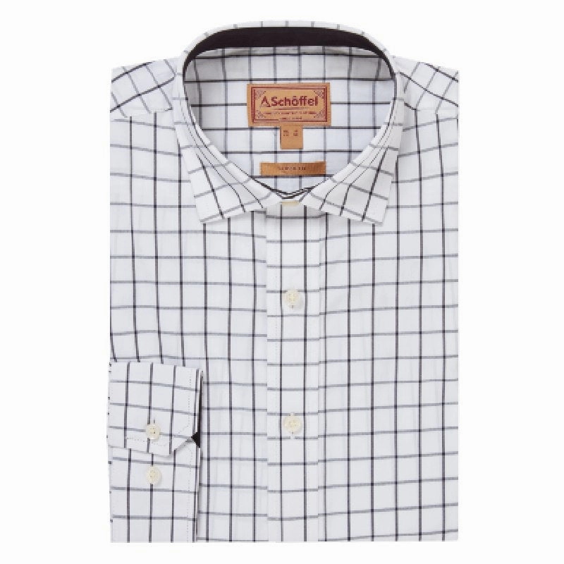 Limited Time Steal Schoffel Westminster Classic Mens Shirt - Navy Check