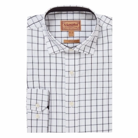 Limited Time Steal Schoffel Westminster Classic Mens Shirt - Navy Check