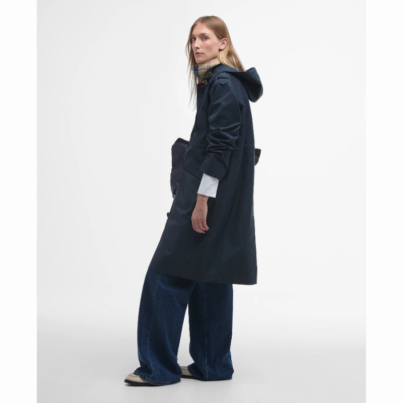 MustHave Clearance Online Exclusive Steal Barbour Fearne Waterproof Ladies Jacket - Navy/Sky Dress Tartan