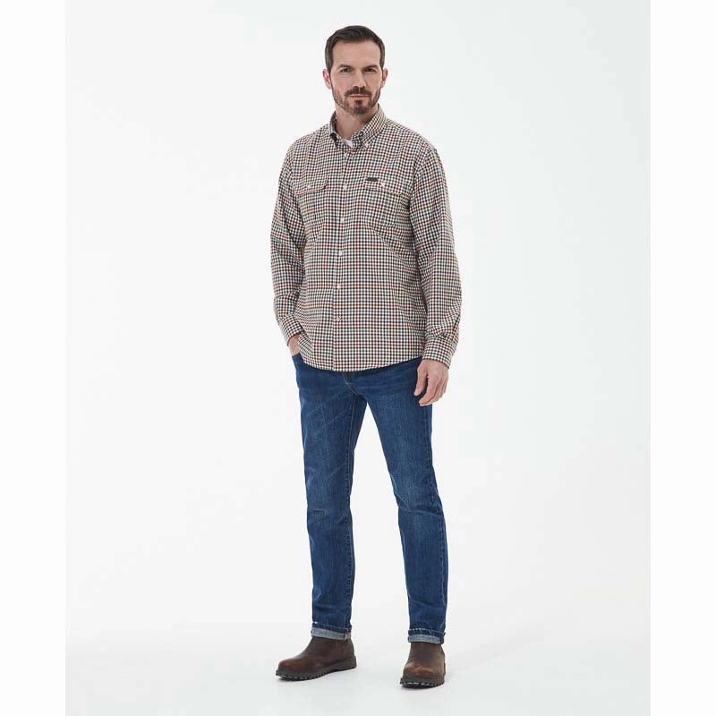 Dont Miss These Savings Shop Save Big Barbour Foss Mens Regular Shirt - Olive