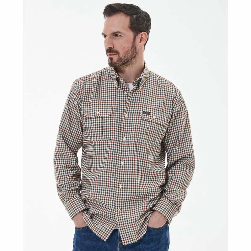 Barbour Foss Mens Regular Shirt - Olive Special Price Offer Special Offer Inside