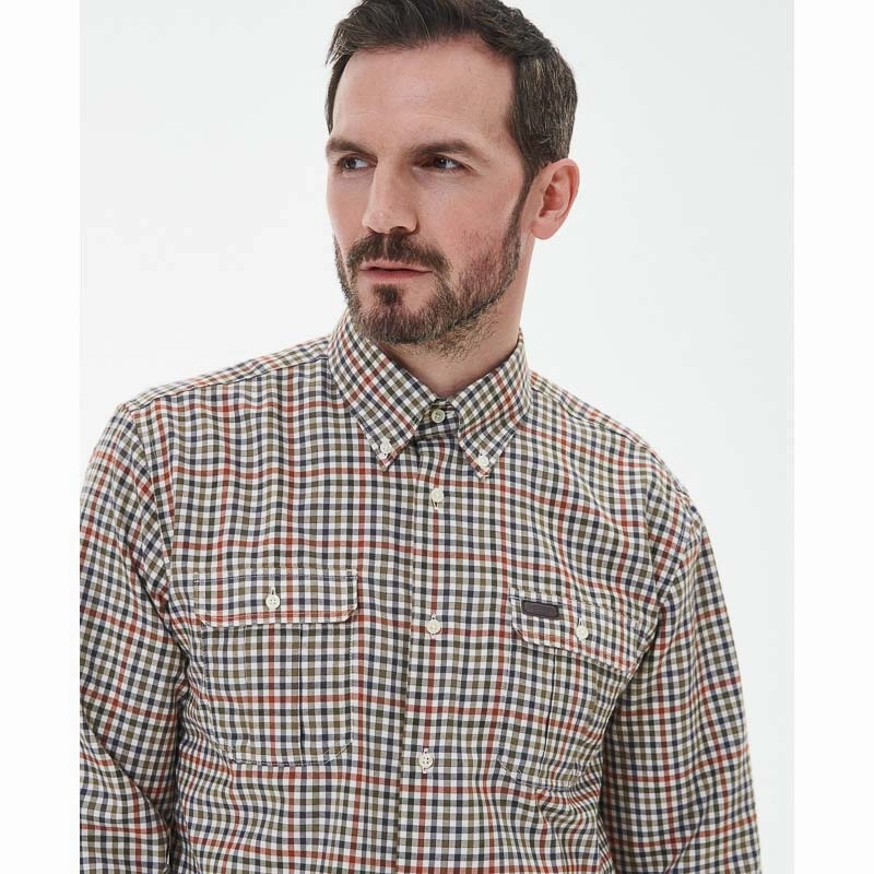 Today Only Special Clearance Sale Now Barbour Foss Mens Regular Shirt - Olive