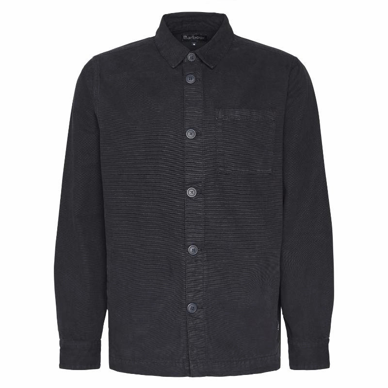 Barbour Tailored Washed Mens Overshirt - Navy Clearance Event Today Hot Sale Today