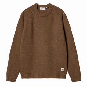 Carhartt Wip Anglistic Sweater Speckled Tamarind Dont Wait Save Today