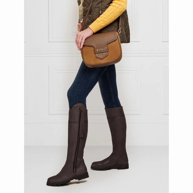Grab Save Today Sweet Deal Today Fairfax & Favor Explorer Sporting Fit Ladies Waterproof Boots - Mahogany