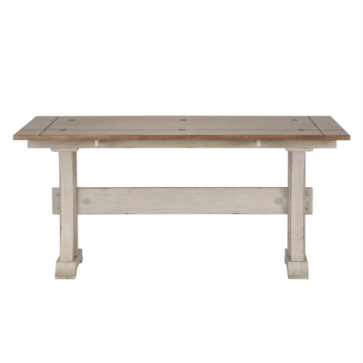 Liberty Farmhouse Reimagined Flip Lid Sofa Table in Antique White