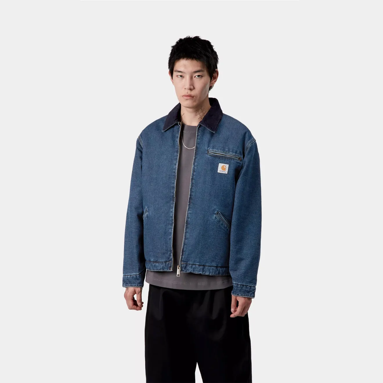 Grab Your Deal Today Carhartt Wip Og Detroit Jacket Blue / Dark Navy Stone Washed