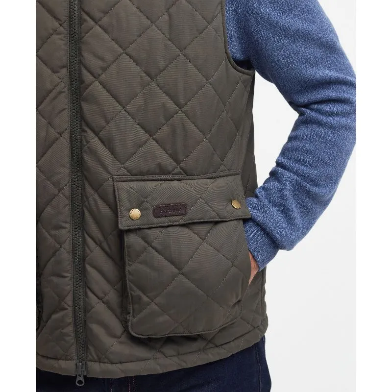 Barbour Fernwood Mens Quilted Gilet - Dark Olive Shop the Best Deals Hot Pick Deal