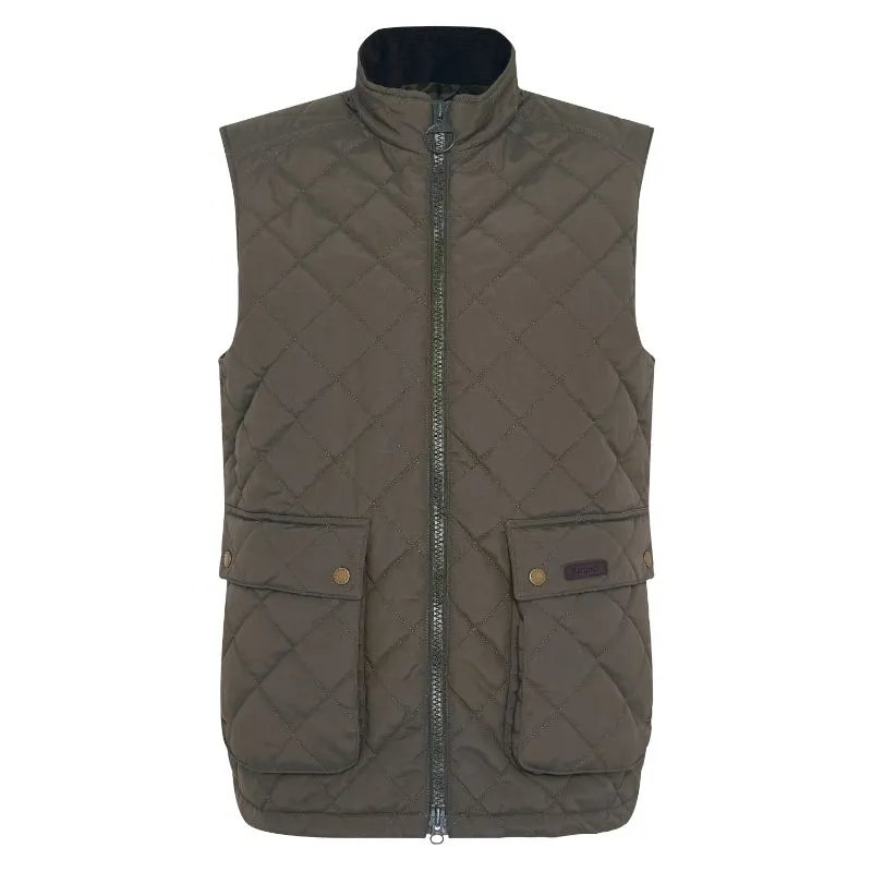 Barbour Fernwood Mens Quilted Gilet - Dark Olive Shop Save Today