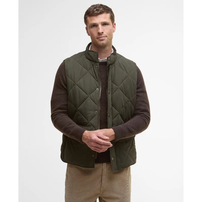 Barbour Winter Lowerdale Mens Quilted Gilet - Dark Olive Todays Special Savings