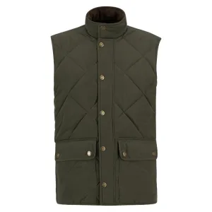 Barbour Winter Lowerdale Mens Quilted Gilet - Dark Olive Today Only Special Shop Grab Savings