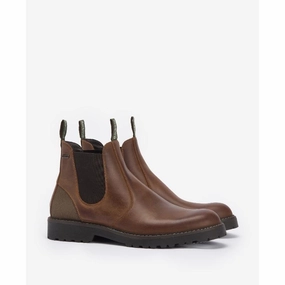 Barbour Patton Mens Chelsea Boot - Teak Shop Grab Offer