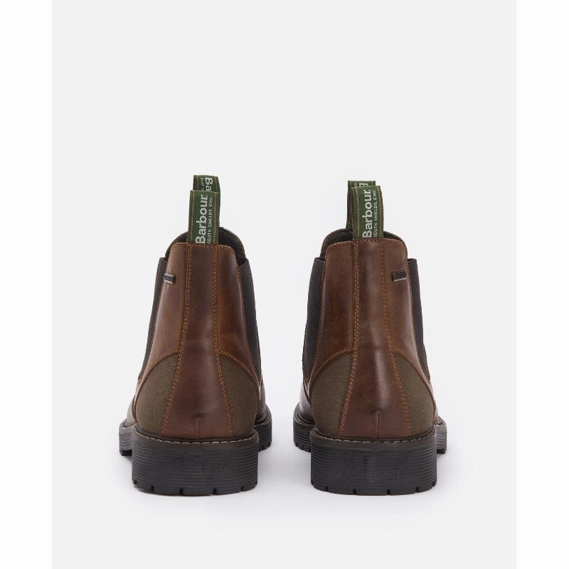 Last Chance Steal Barbour Patton Mens Chelsea Boot - Teak